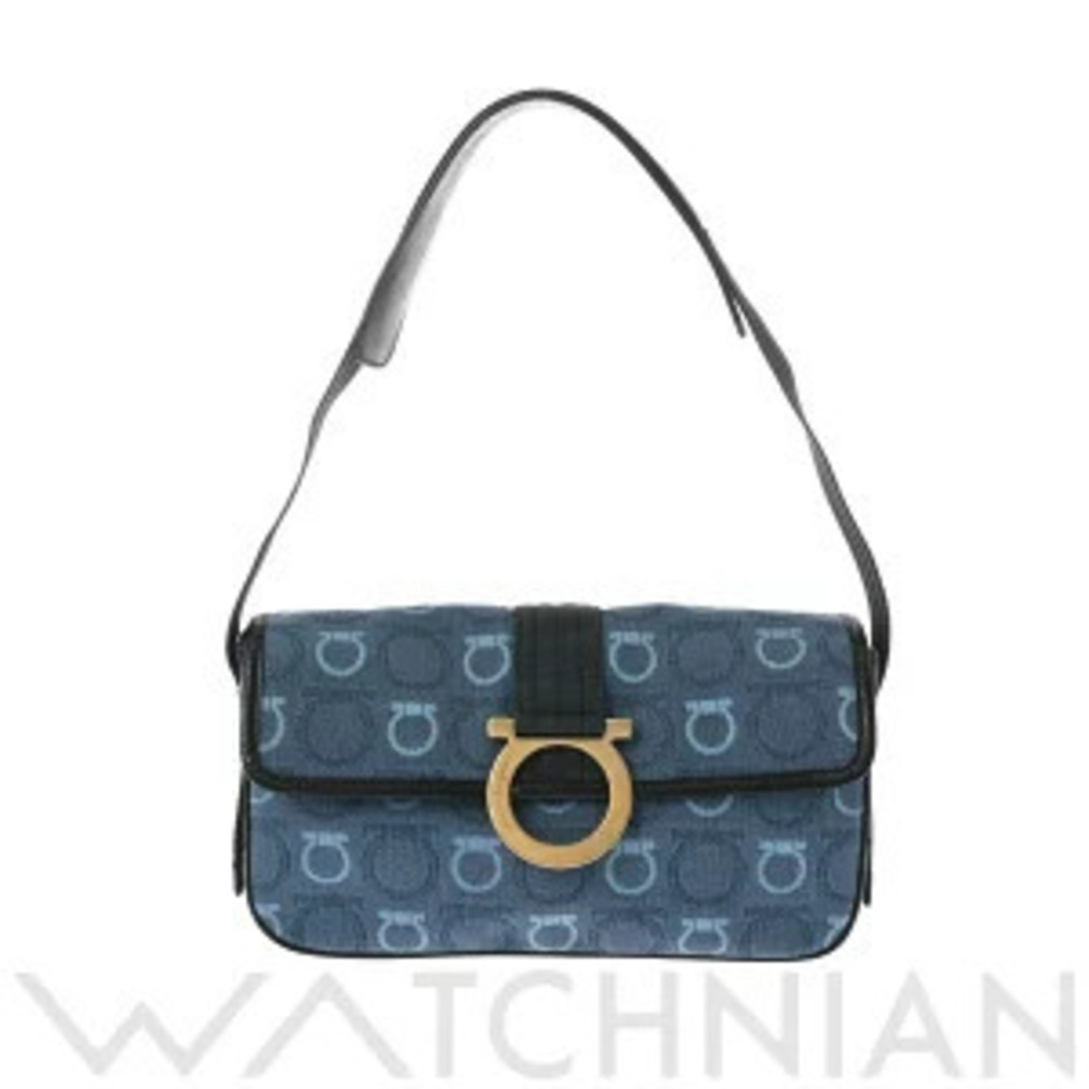 Salvatore Ferragamo Hobo Bag Blue Shoulder